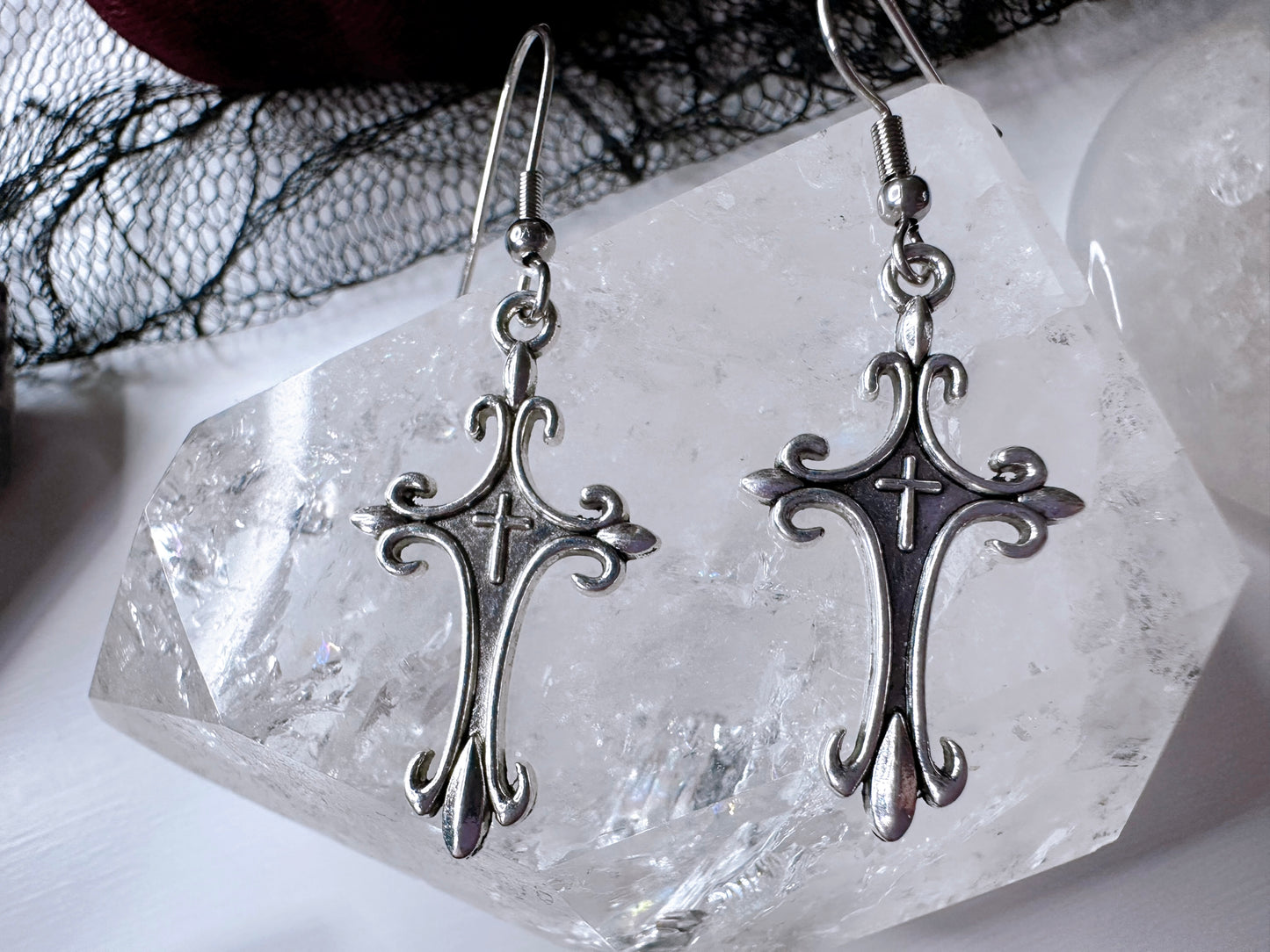 Gothic Cross Earrings