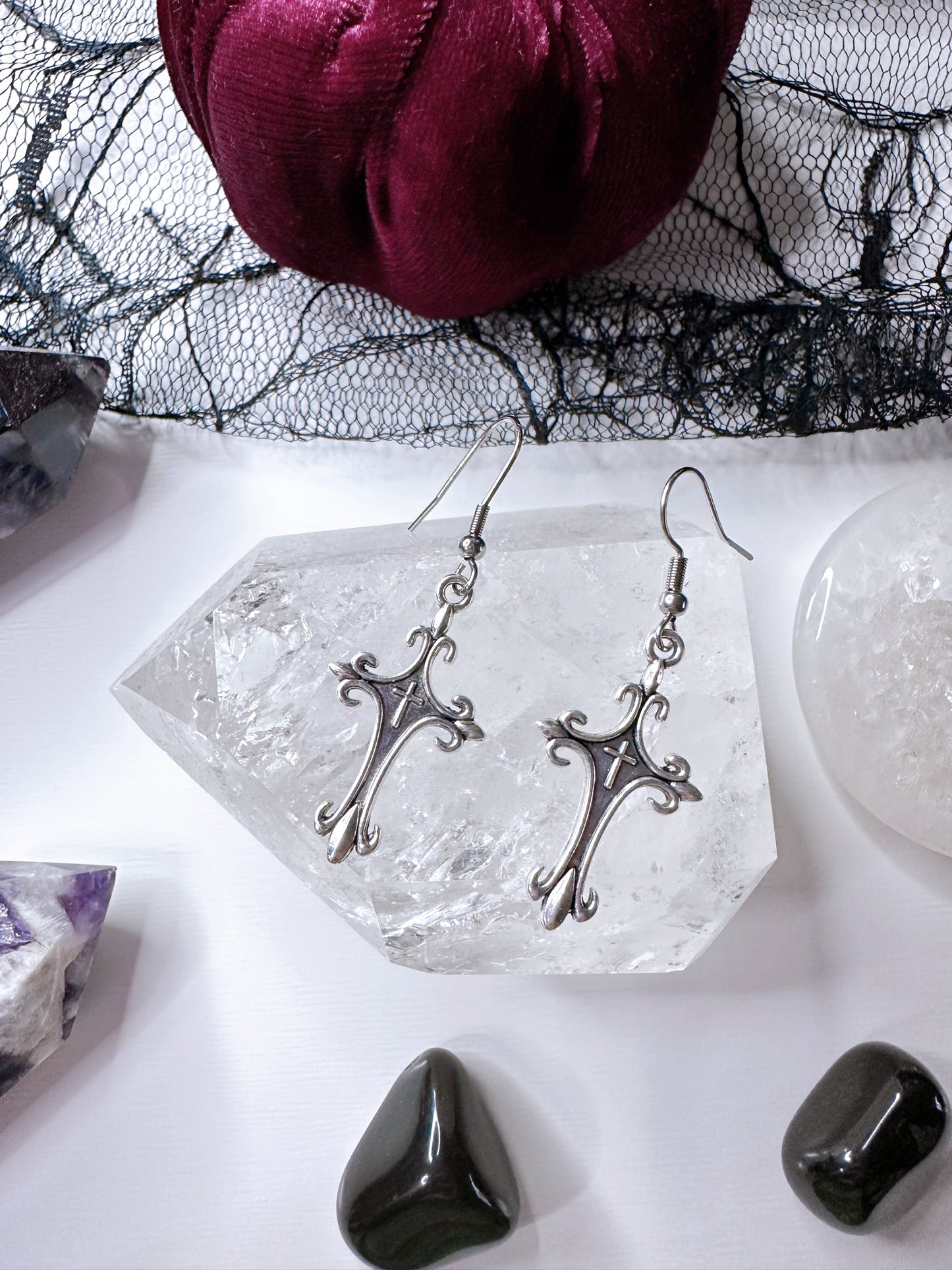 Gothic Cross Earrings