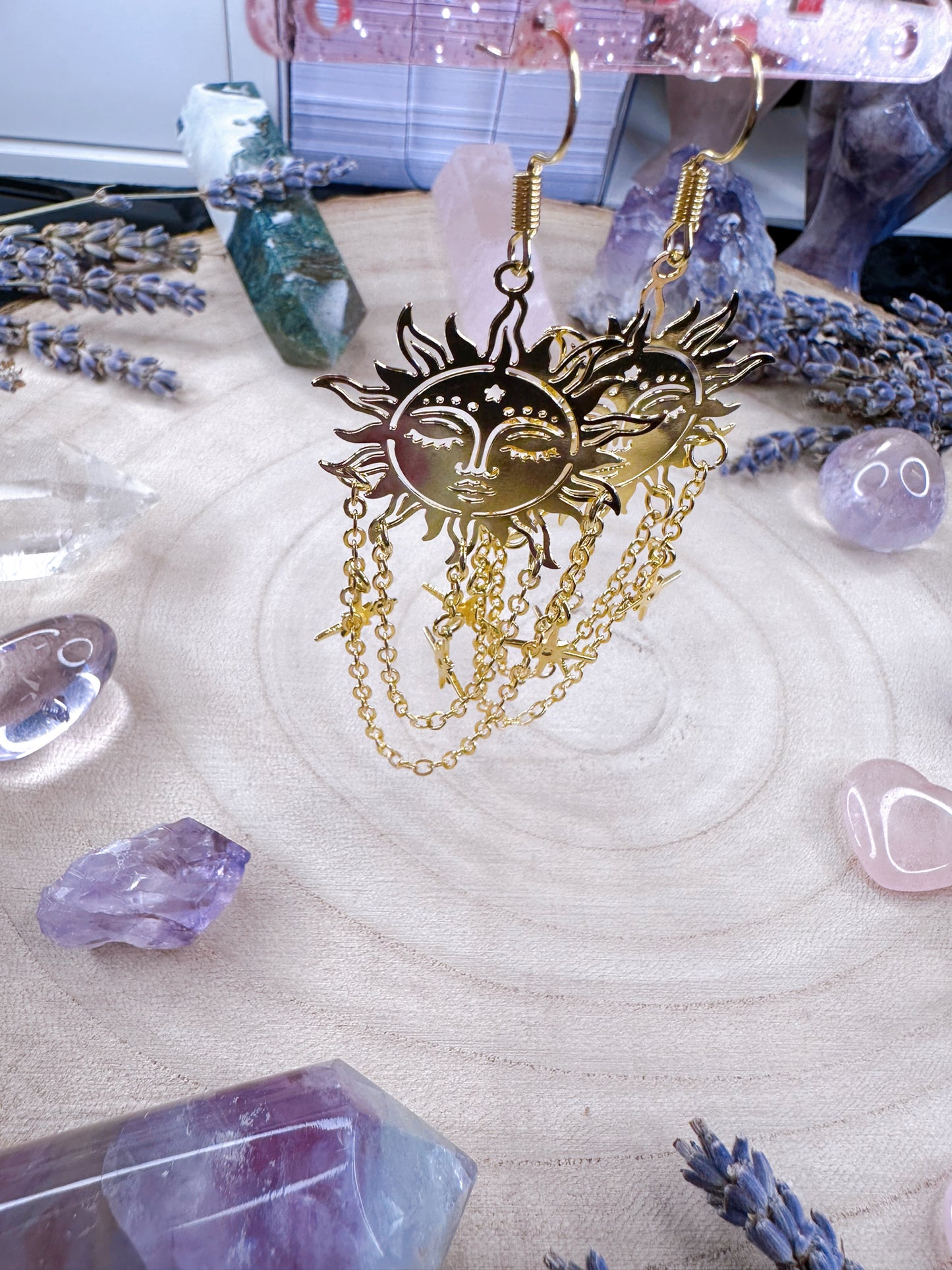Golden Healer Sun Earrings