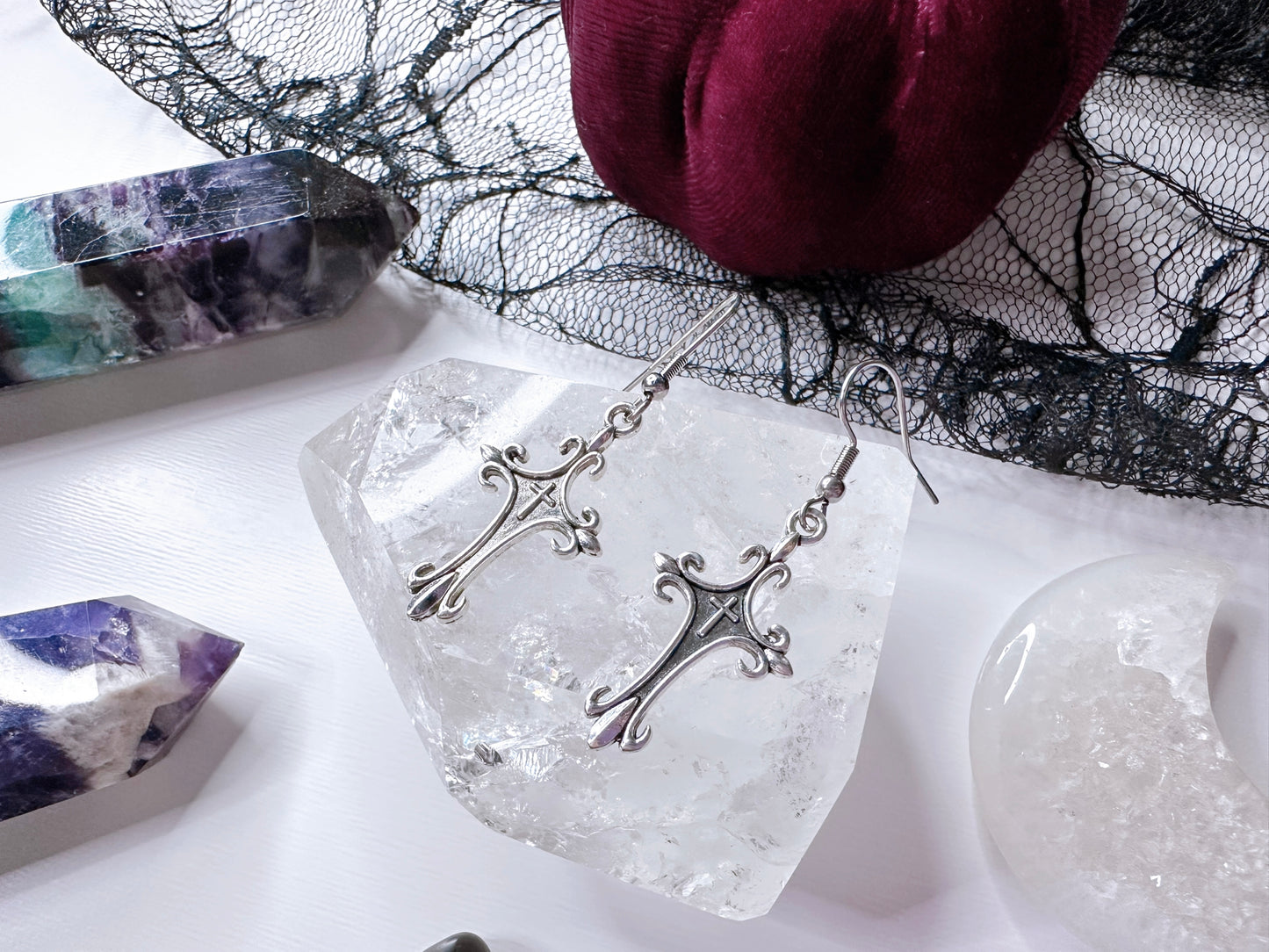 Gothic Cross Earrings
