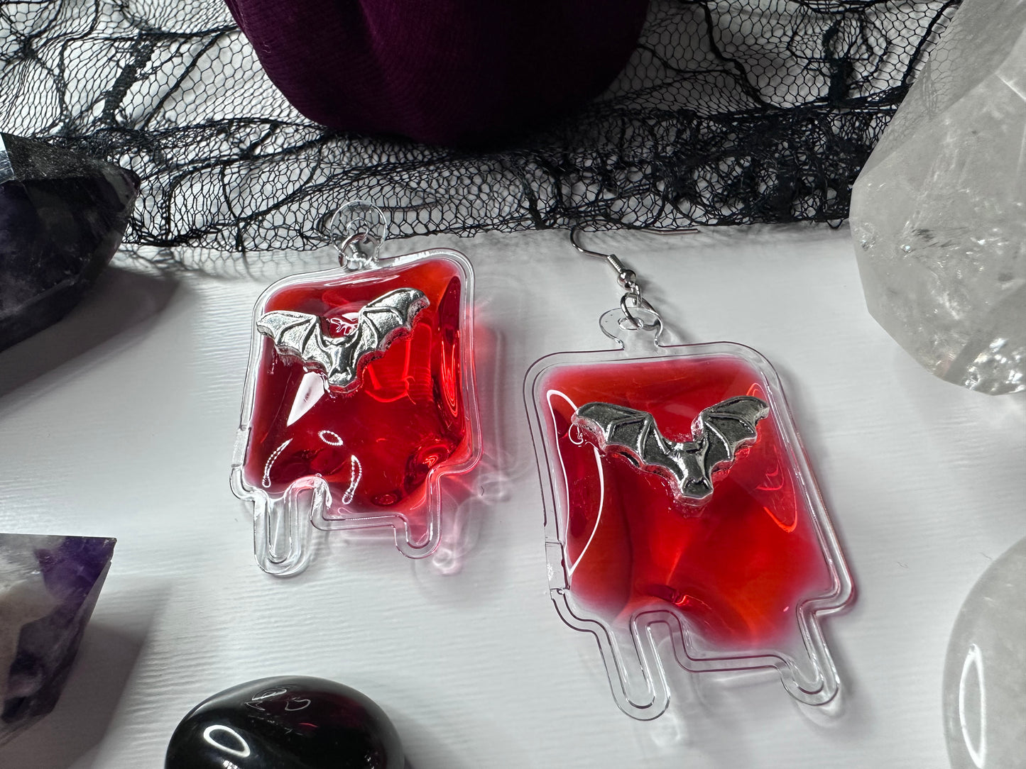 Vampire’s Blood Bag Earrings