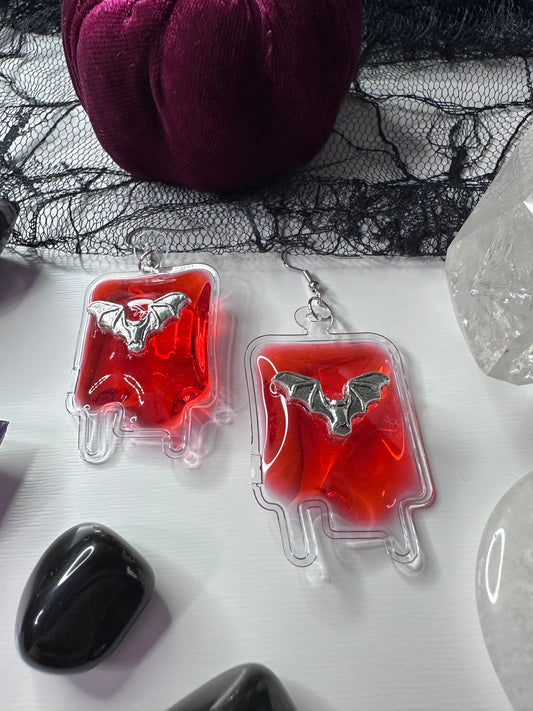 Vampire’s Blood Bag Earrings
