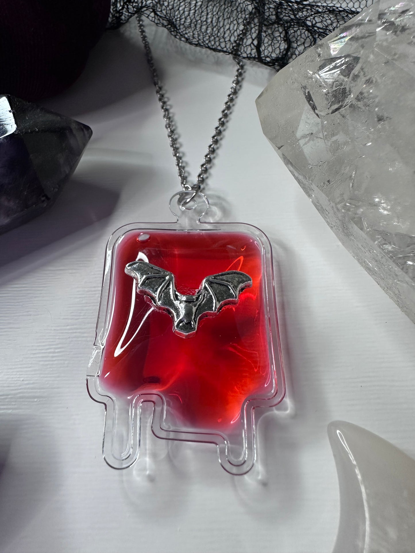 Vampire’s Blood Bag Necklace