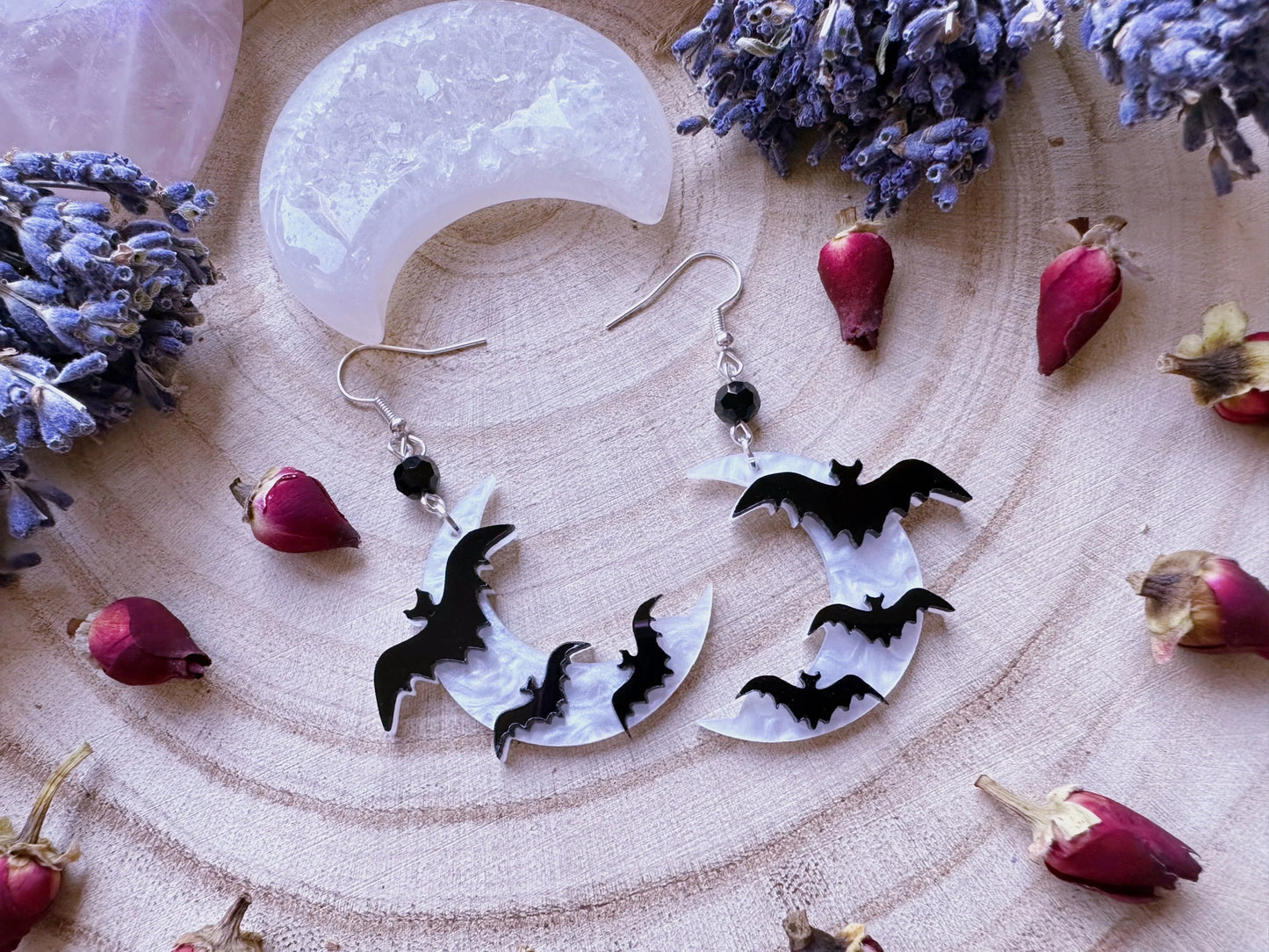 Bats By Moonlight Earrings