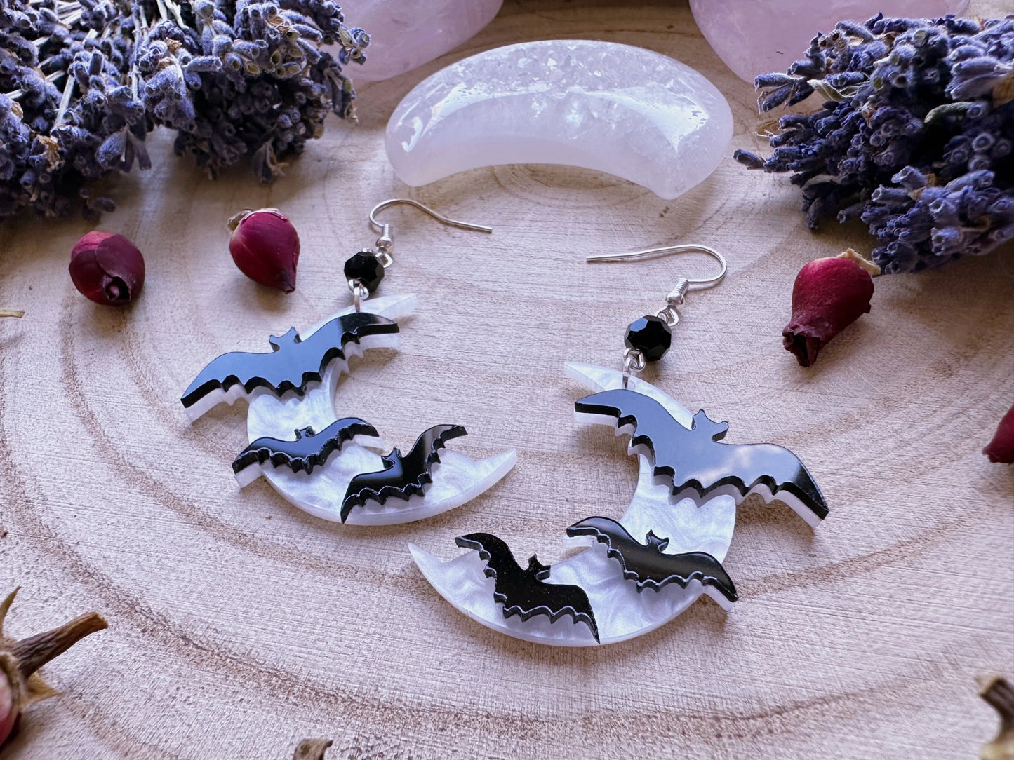 Bats By Moonlight Earrings