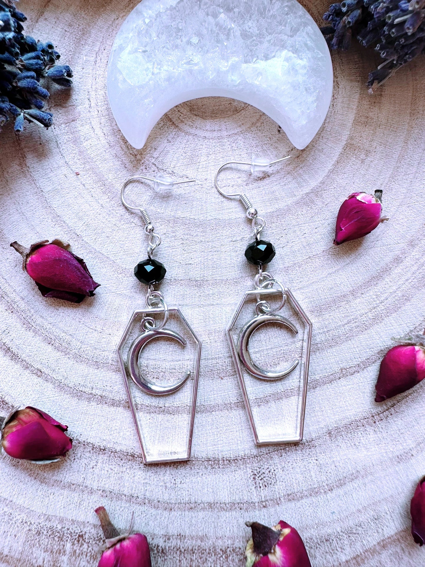 Eternal Moon Coffin Earrings