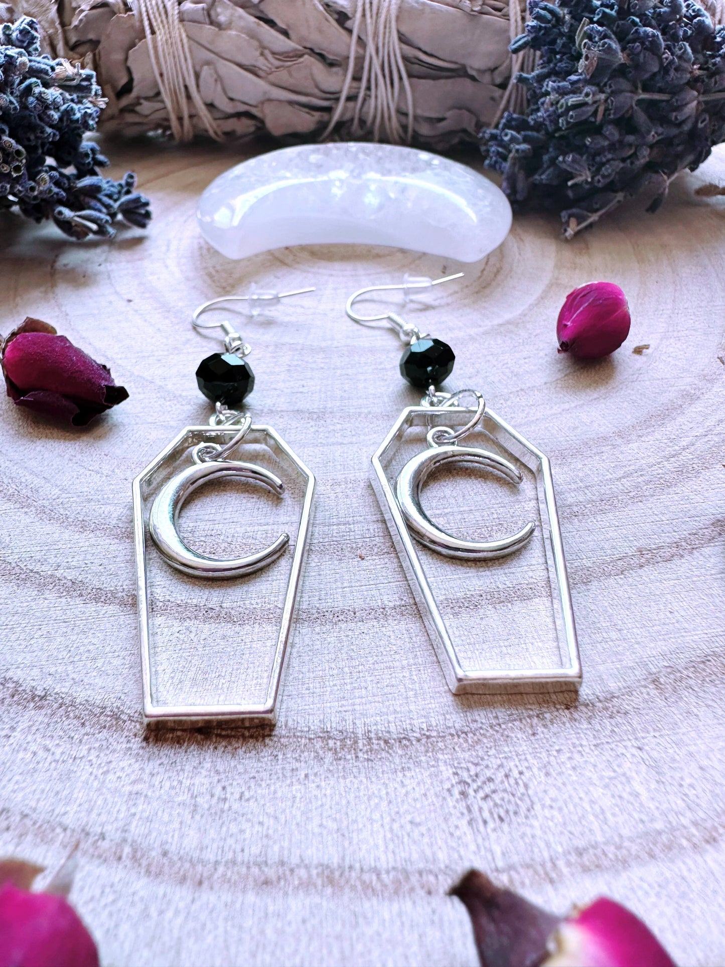 Eternal Moon Coffin Earrings