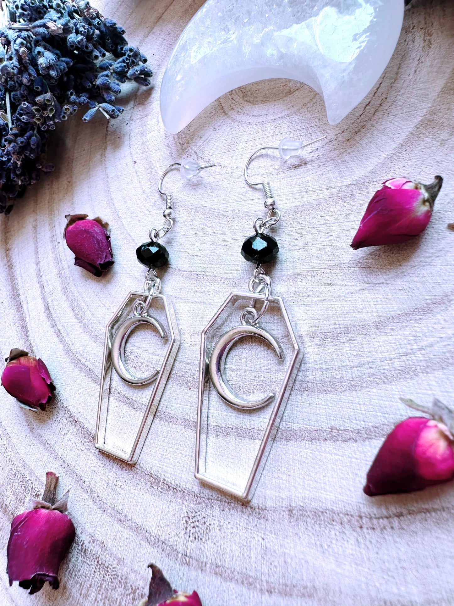 Eternal Moon Coffin Earrings