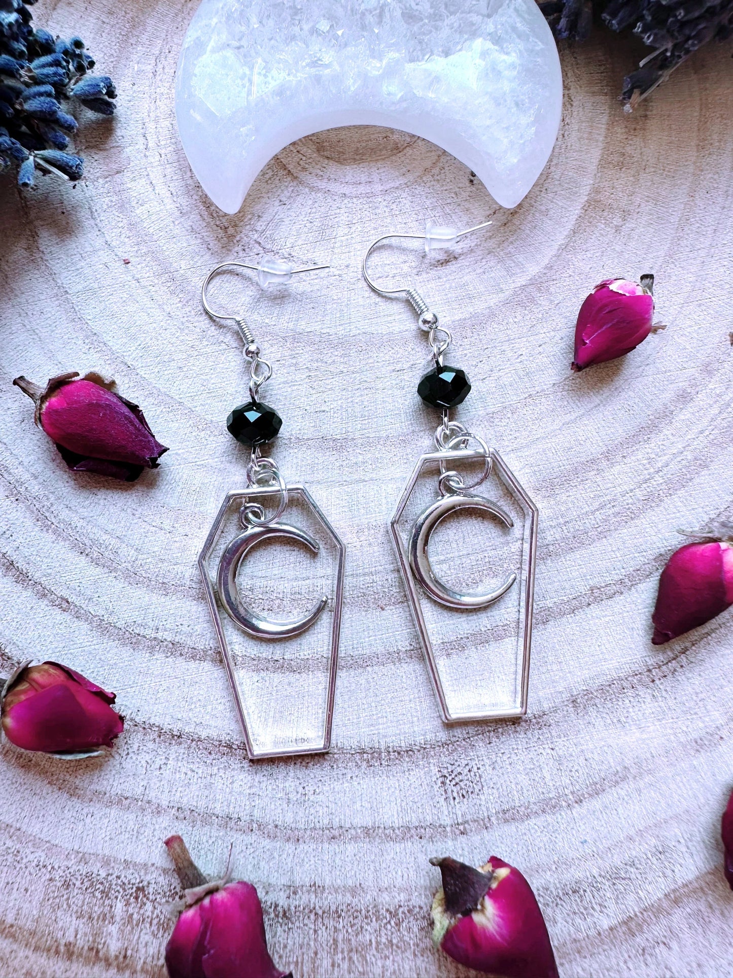 Eternal Moon Coffin Earrings
