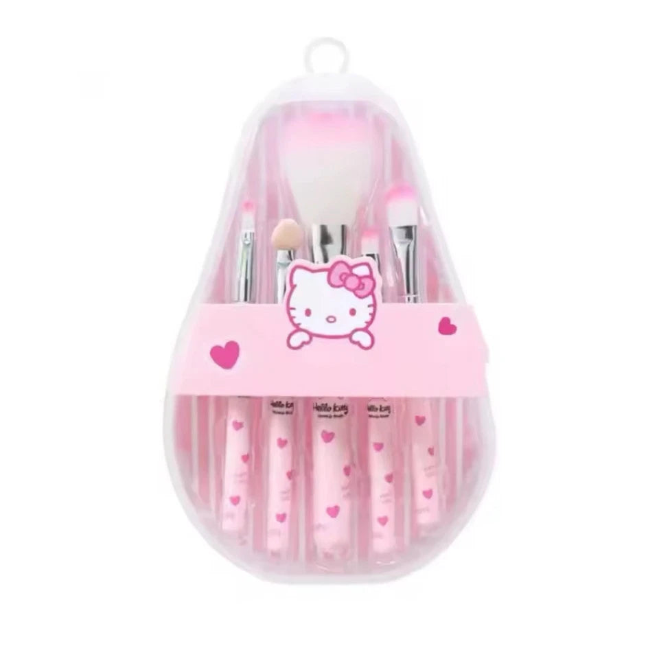 Hello Kitty 5 Piece Travel Makeup Brush Set