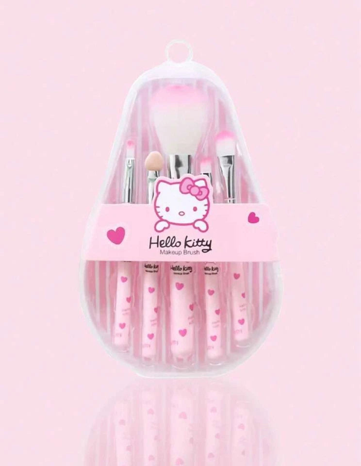 Hello Kitty 5 Piece Travel Makeup Brush Set