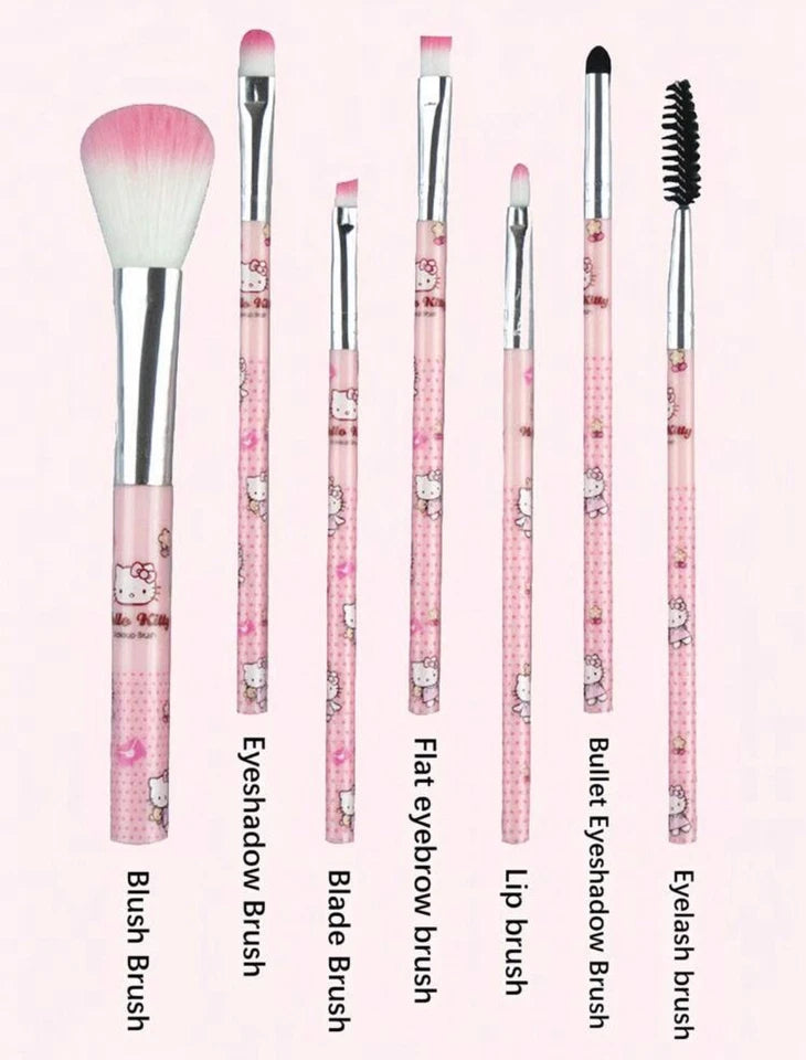 Hello Kitty 7 Piece Makeup Brushes