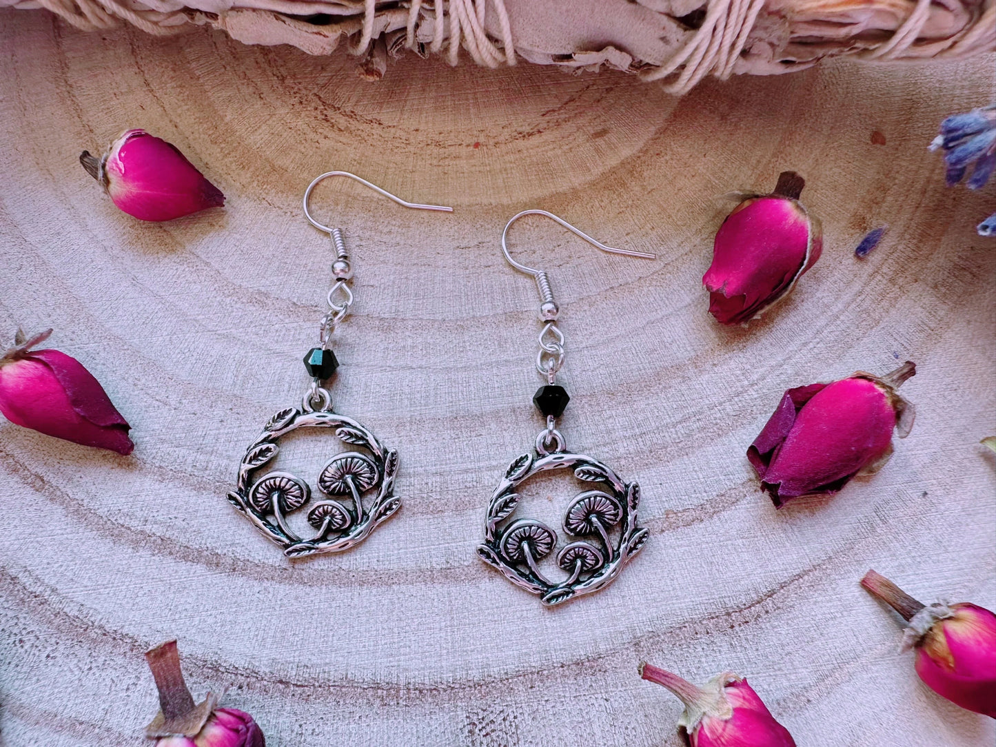 Mushroom Ring Earrings