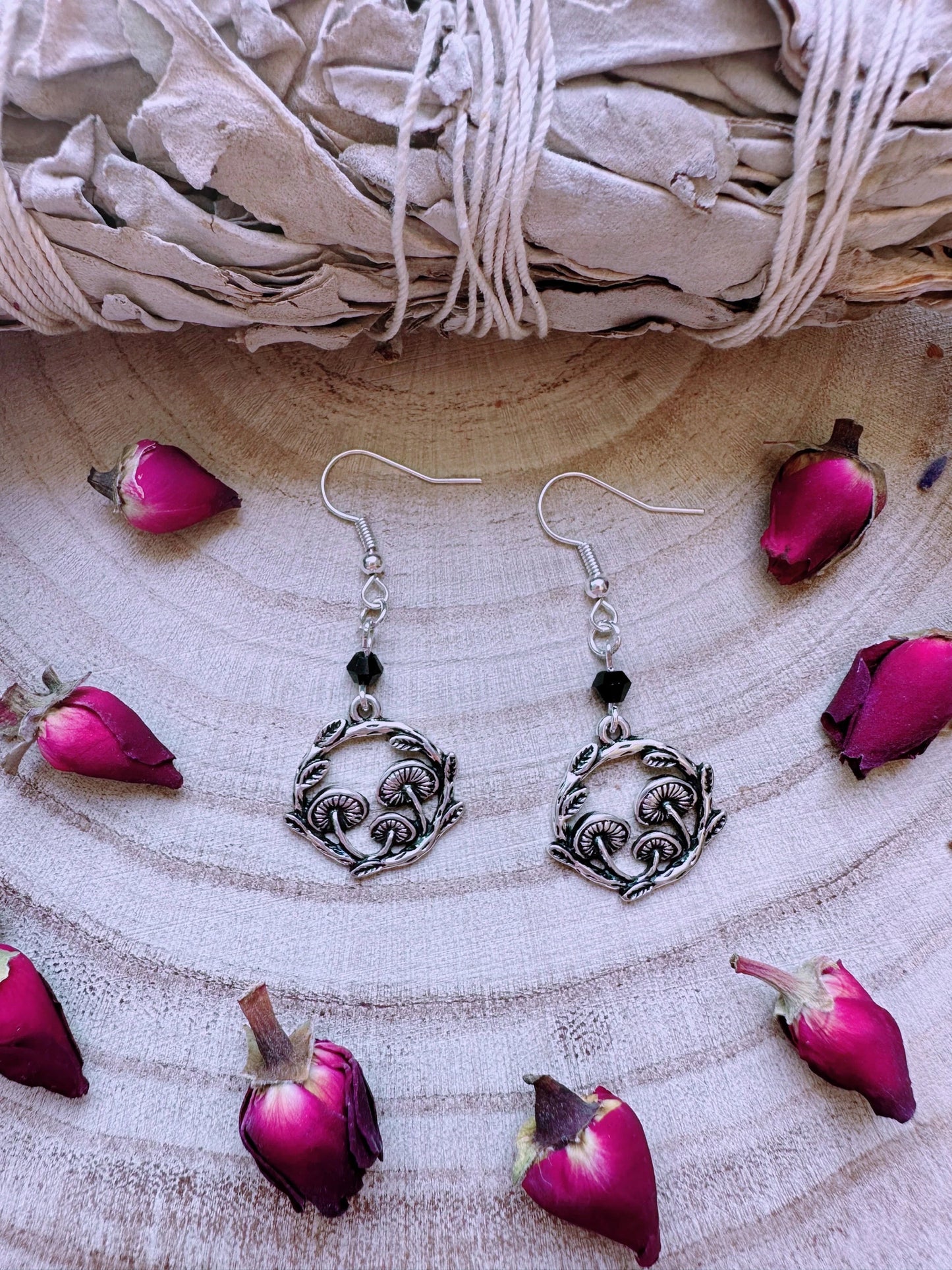 Mushroom Ring Earrings