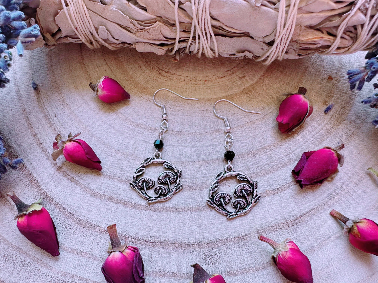 Mushroom Ring Earrings