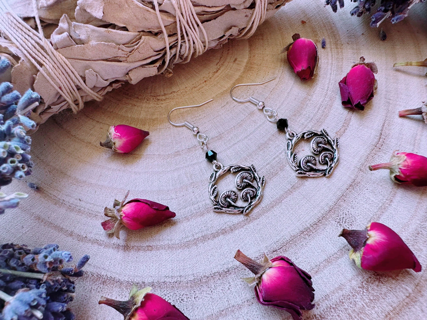 Mushroom Ring Earrings