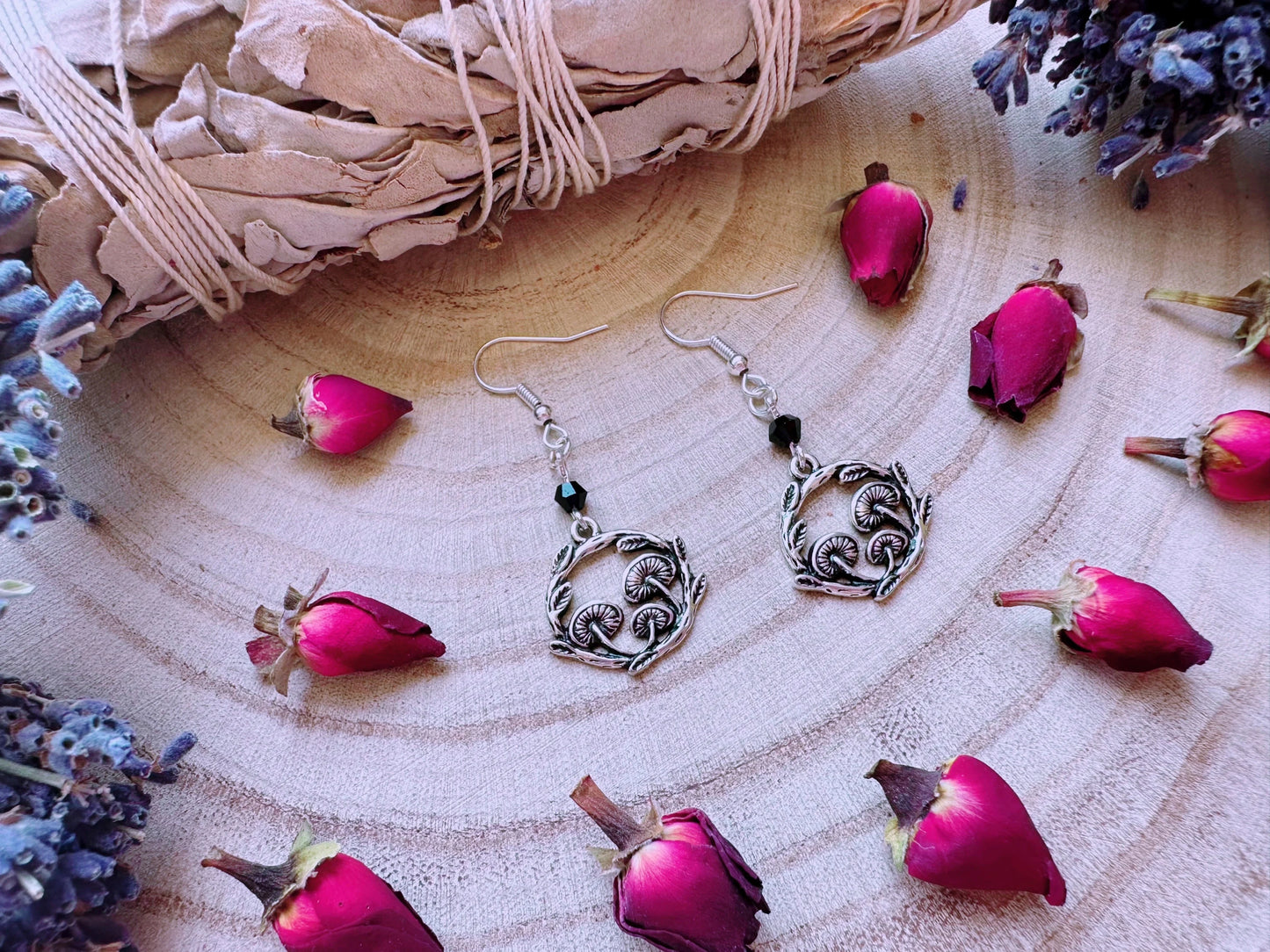 Mushroom Ring Earrings