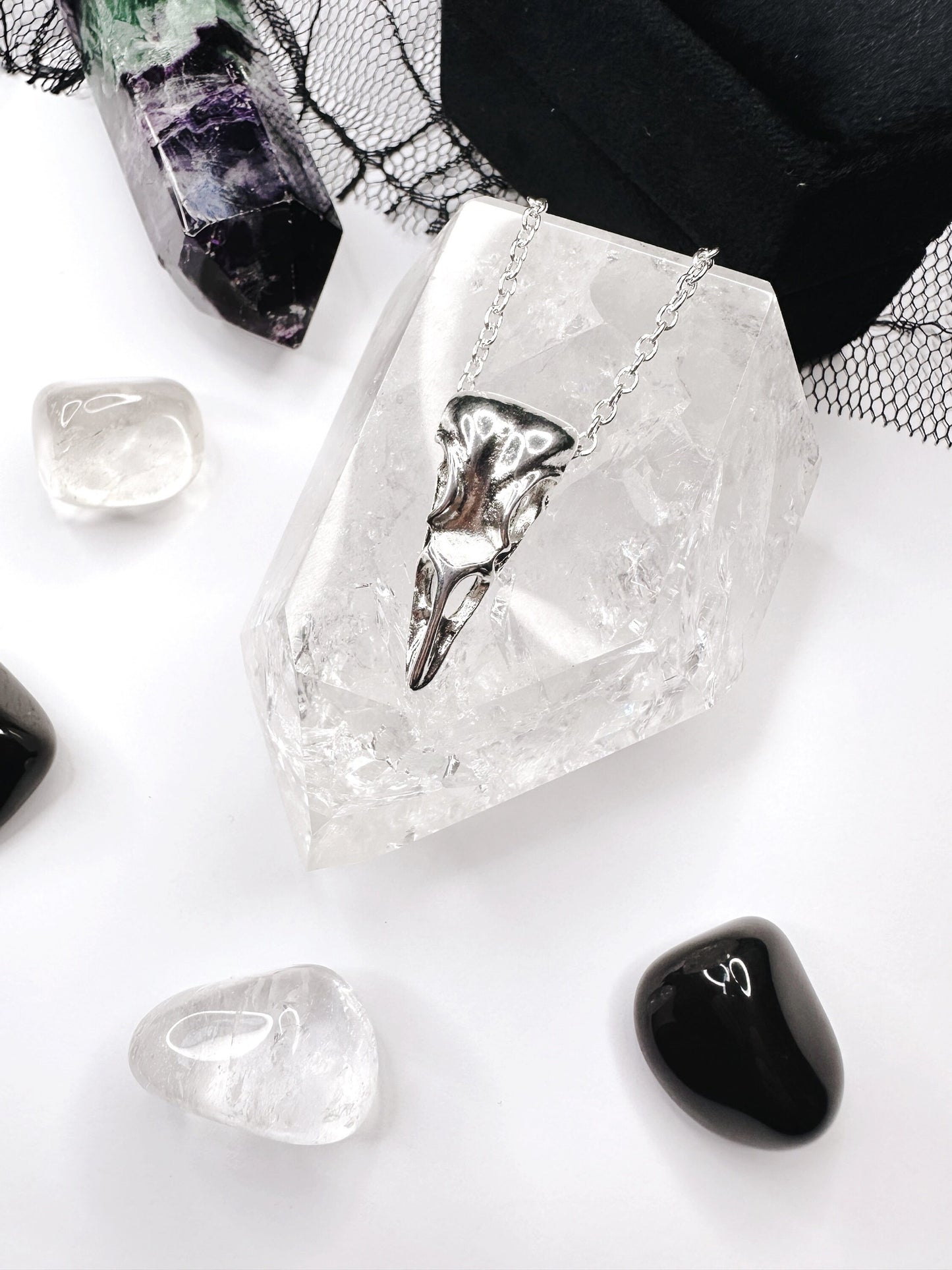 Raven Skull Necklace