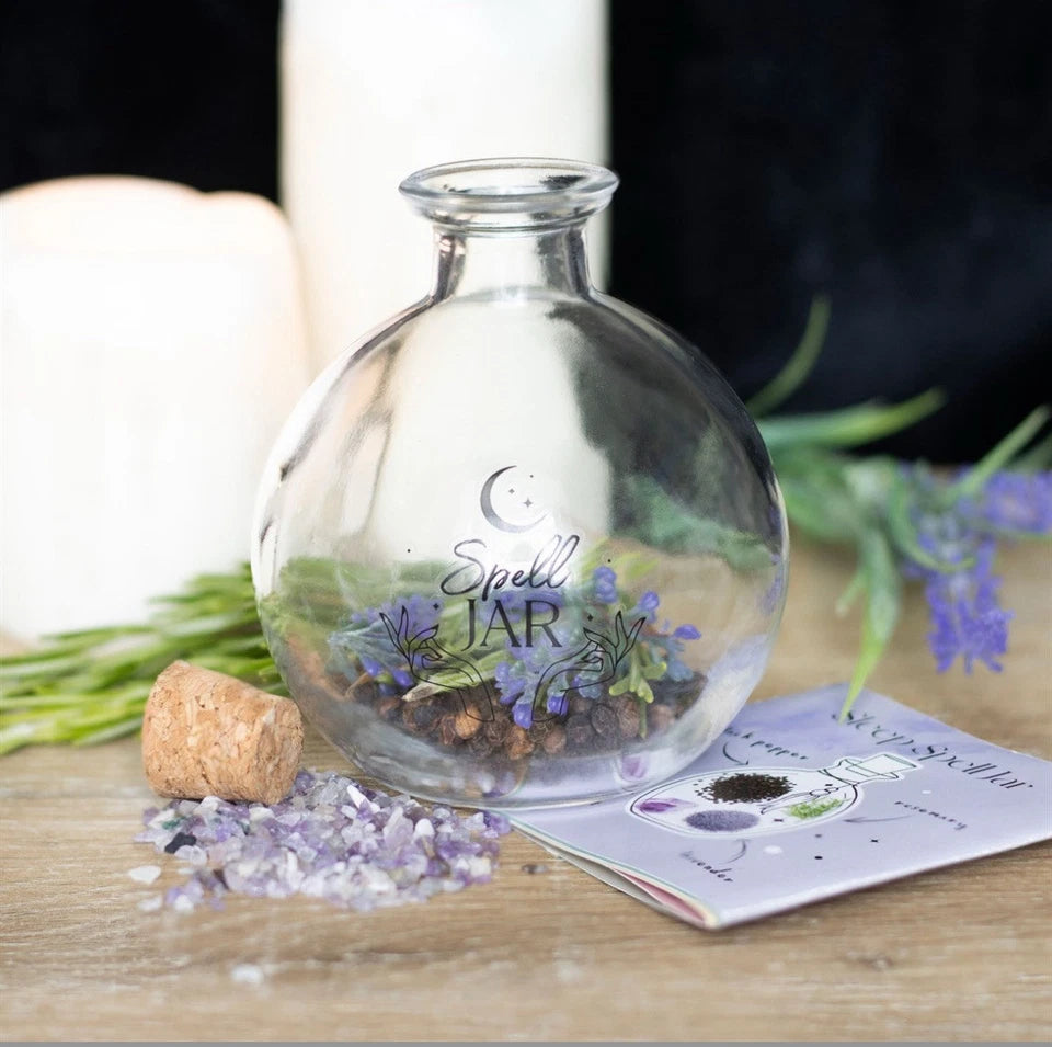Glass Spell Jar With Recipe Booklet