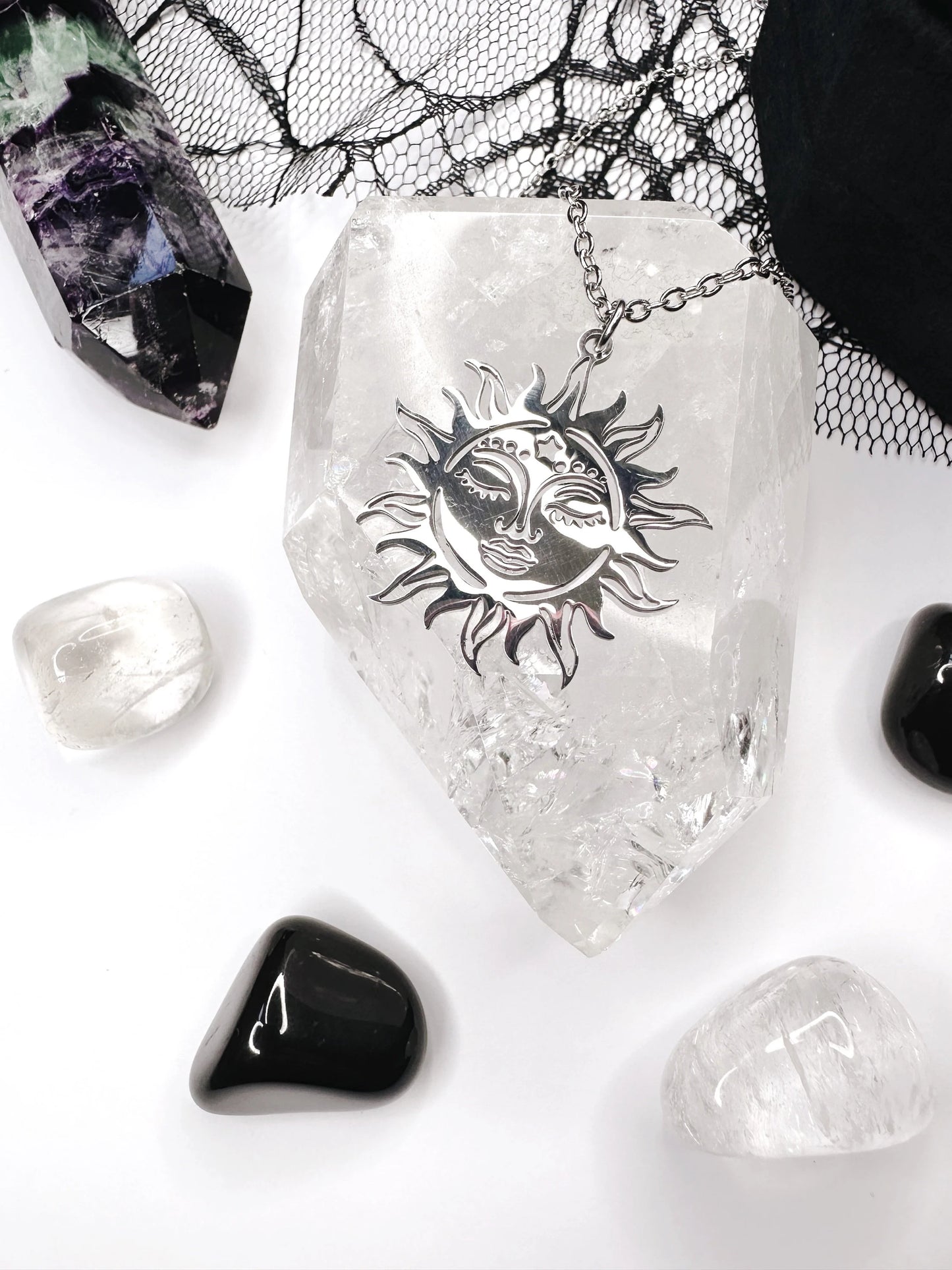 Stainless Steel Sun Necklace