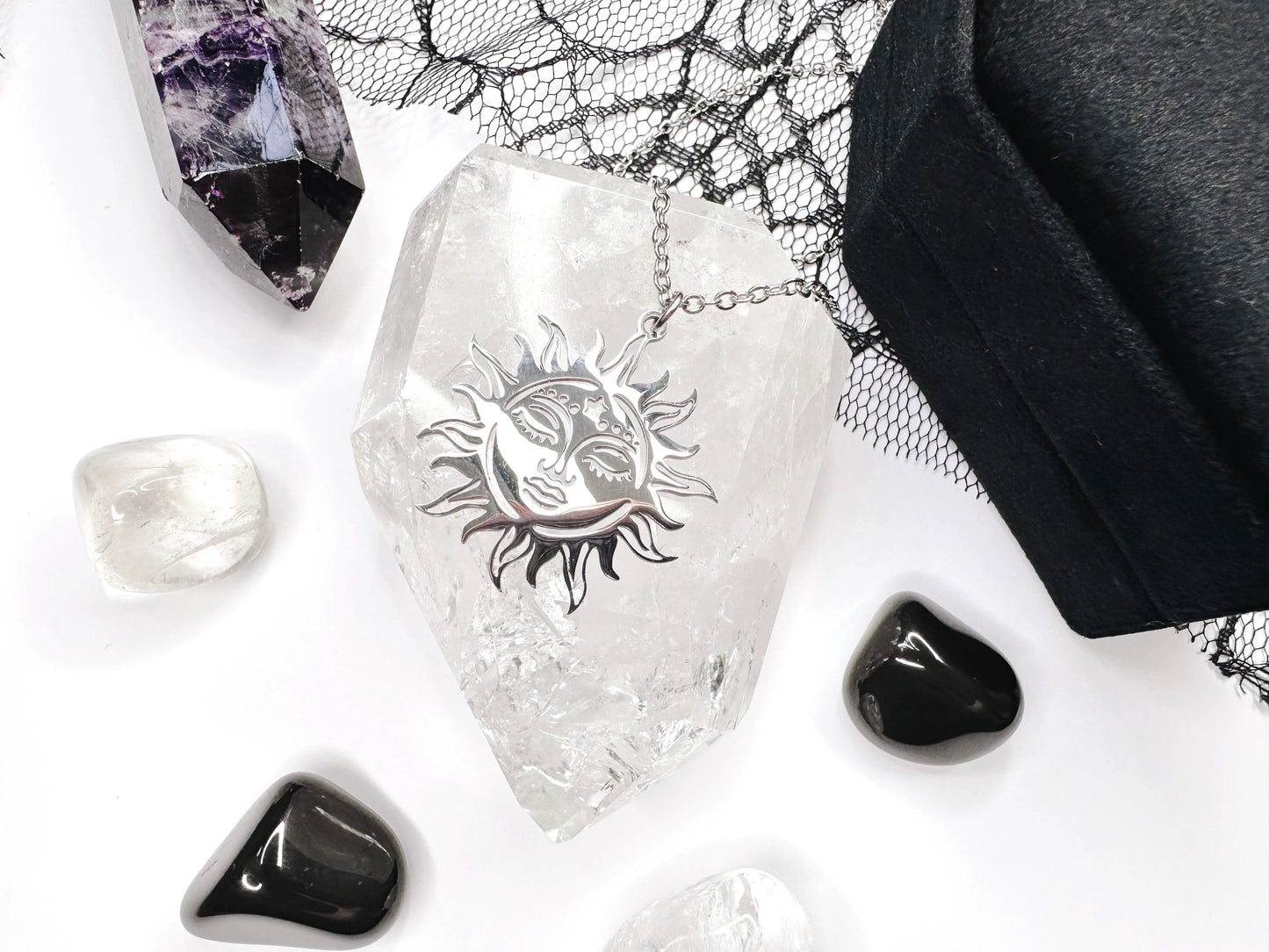 Stainless Steel Sun Necklace