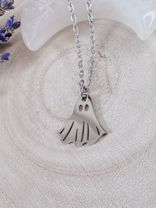 Stainless Steel Silver Ghost Necklace
