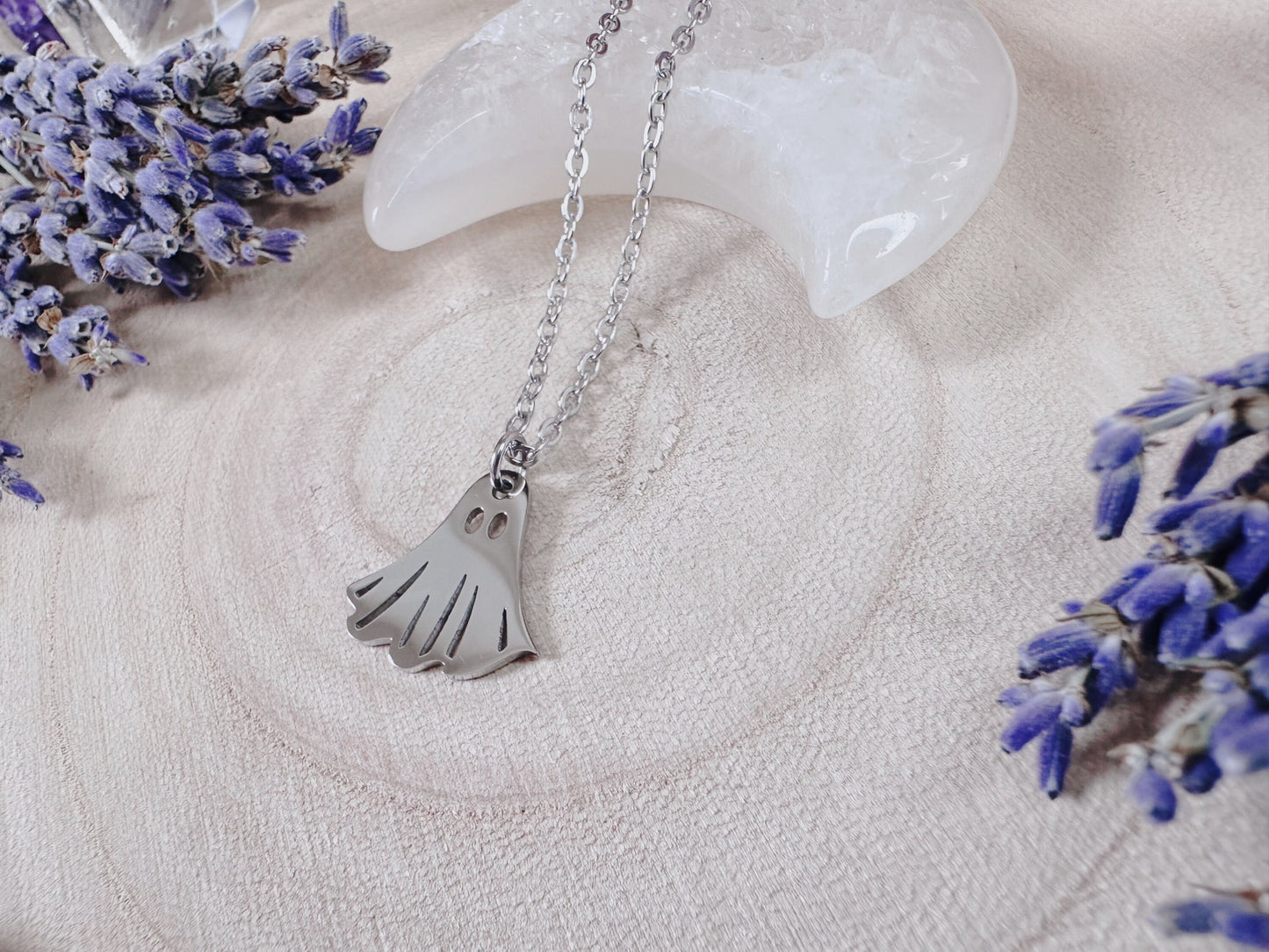 Stainless Steel Silver Ghost Necklace