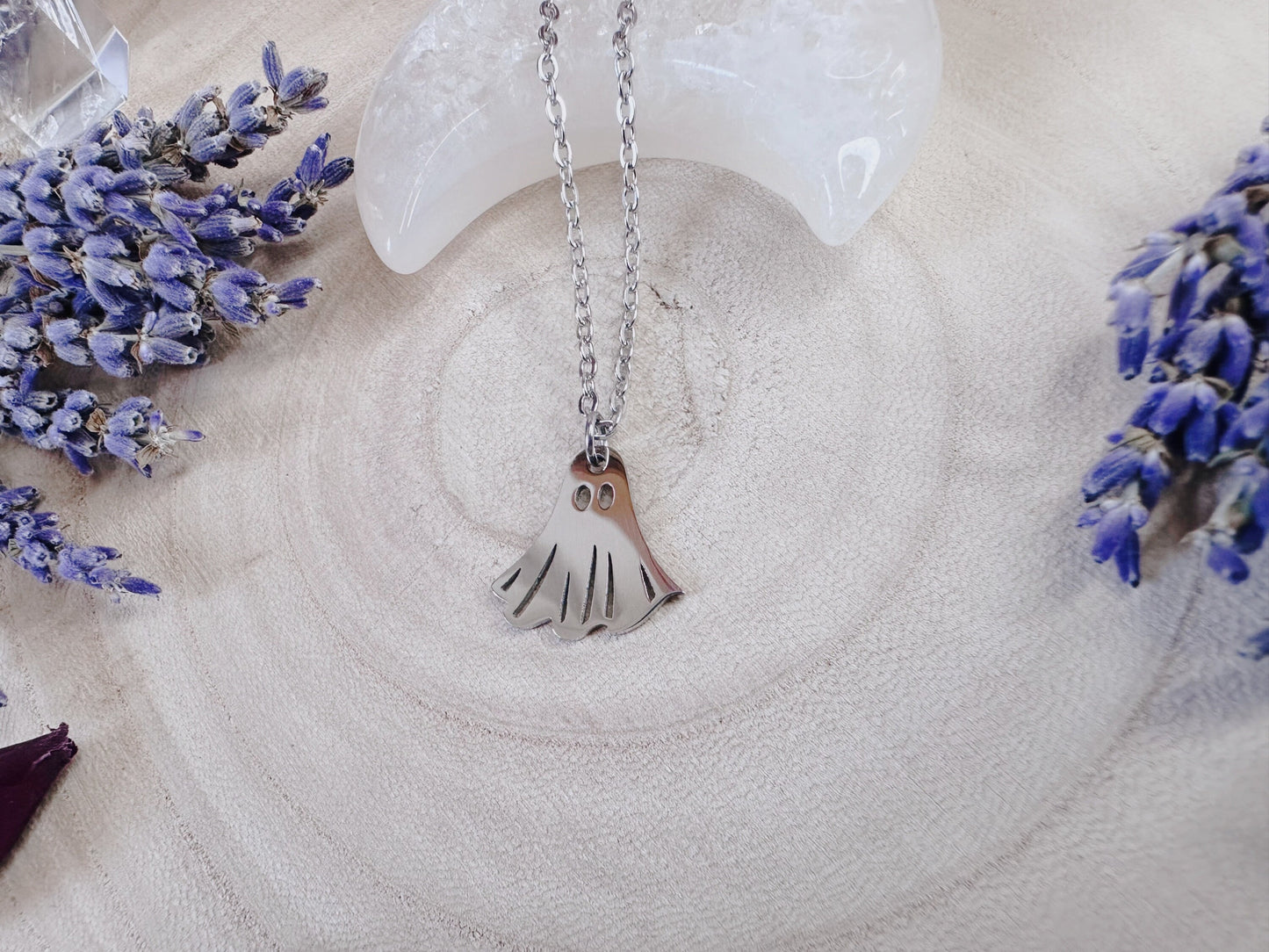 Stainless Steel Silver Ghost Necklace