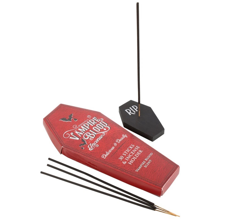 Vampire Blood Incense Sticks & Coffin Incense Holder