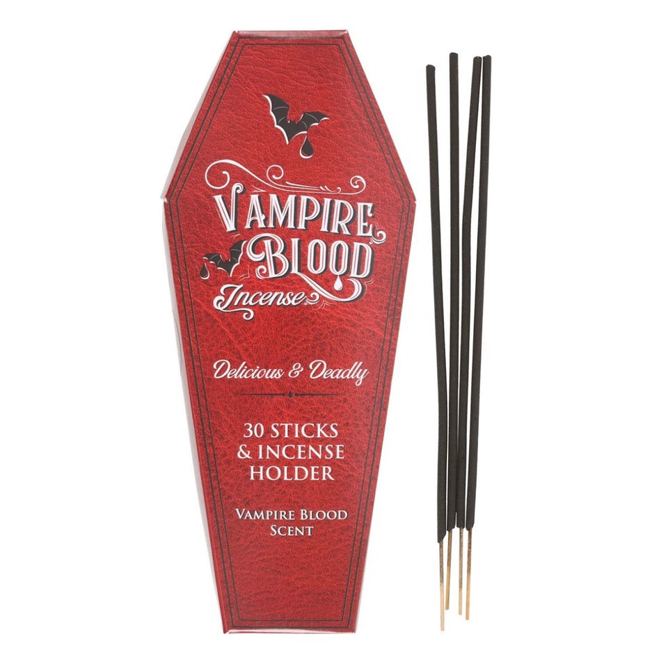 Vampire Blood Incense Sticks & Coffin Incense Holder