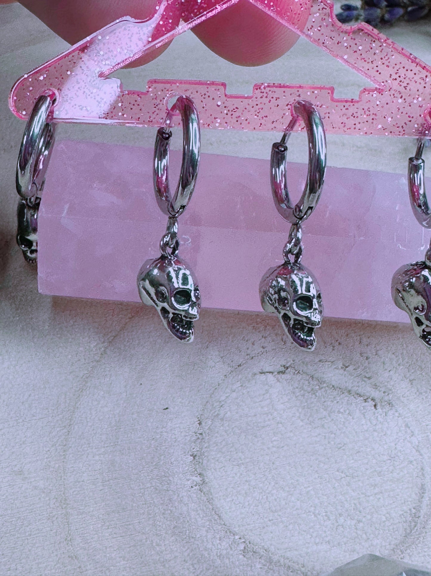 Small Skull Huggie Hoops