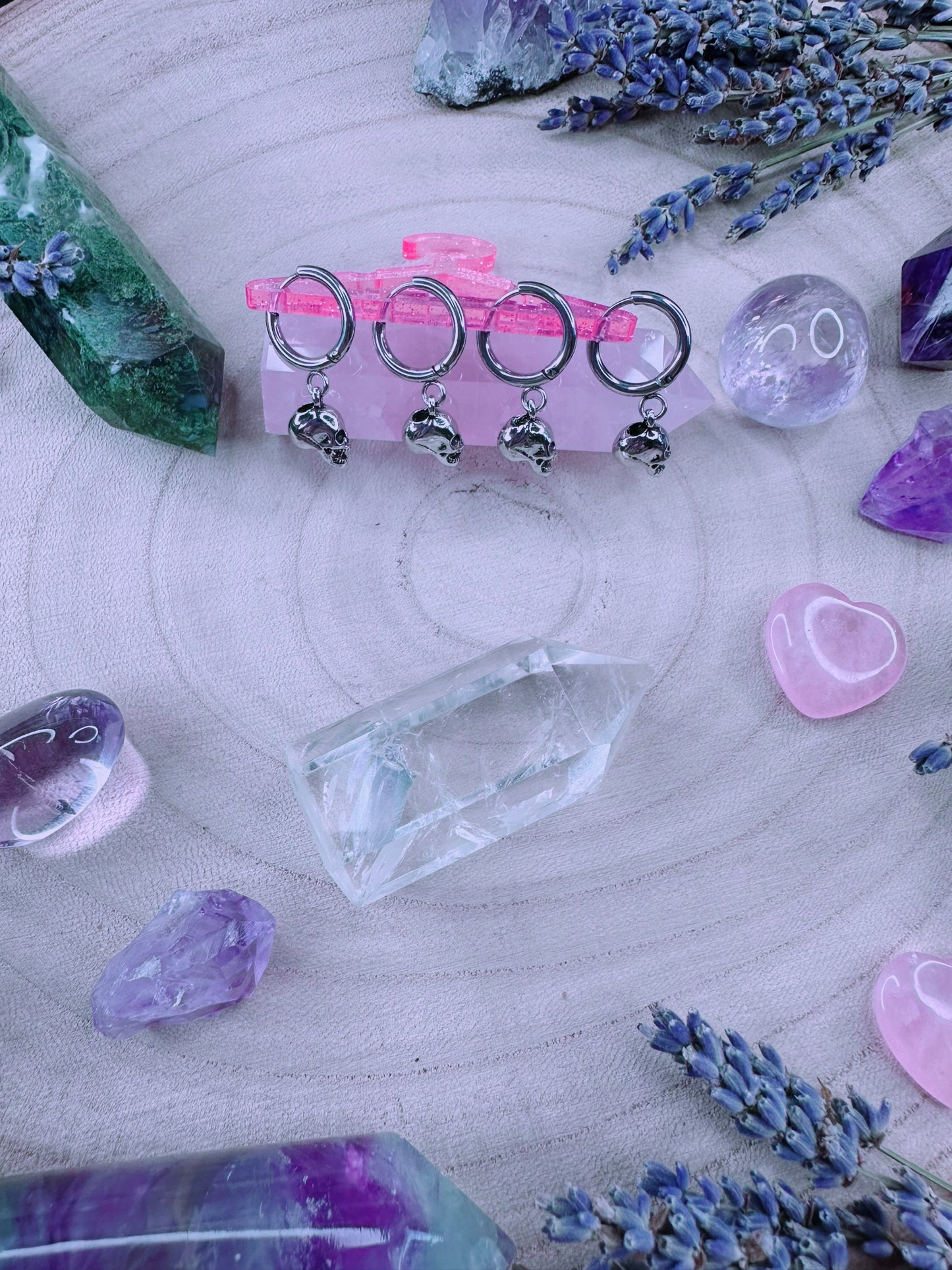 Small Skull Huggie Hoops