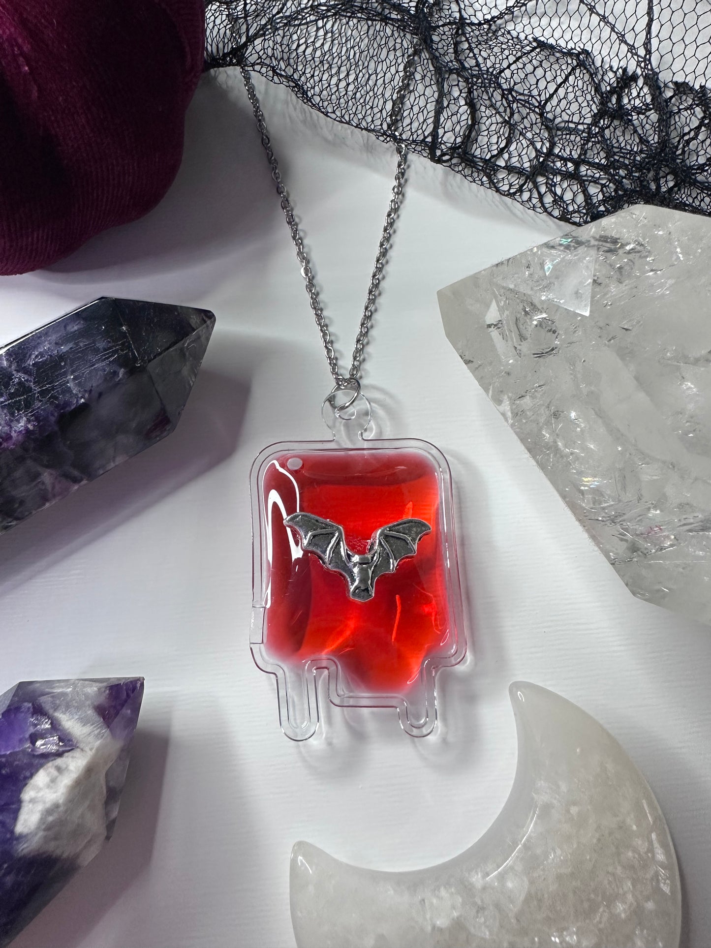 Vampire’s Blood Bag Necklace