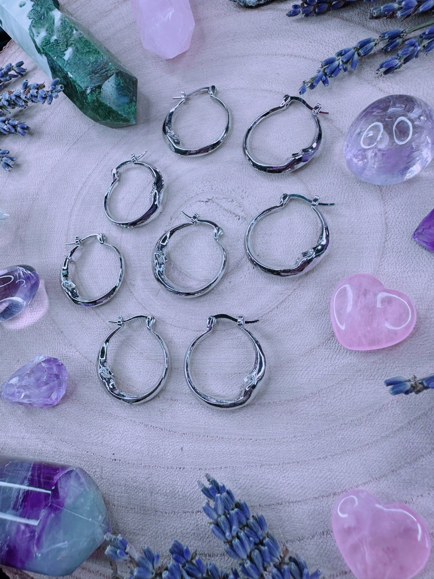 Crescent Moon Hoop Earrings