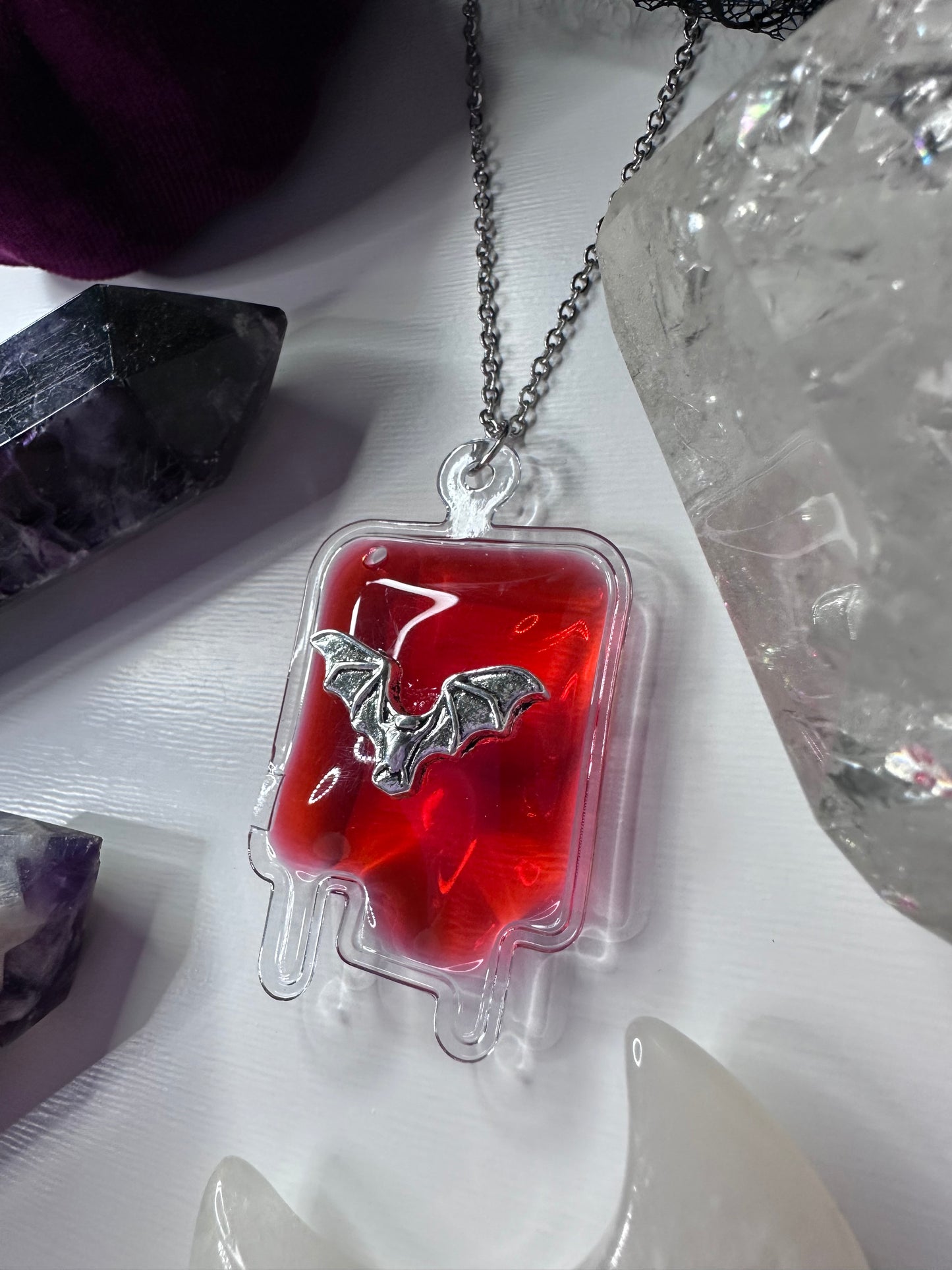 Vampire’s Blood Bag Necklace