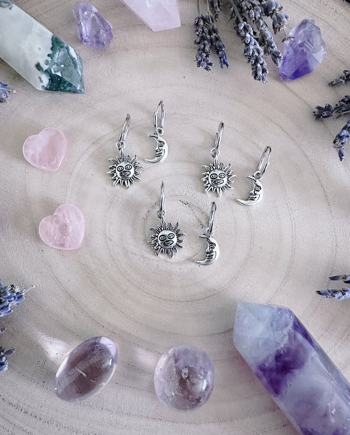 Celestial Sun & Moon Hoops