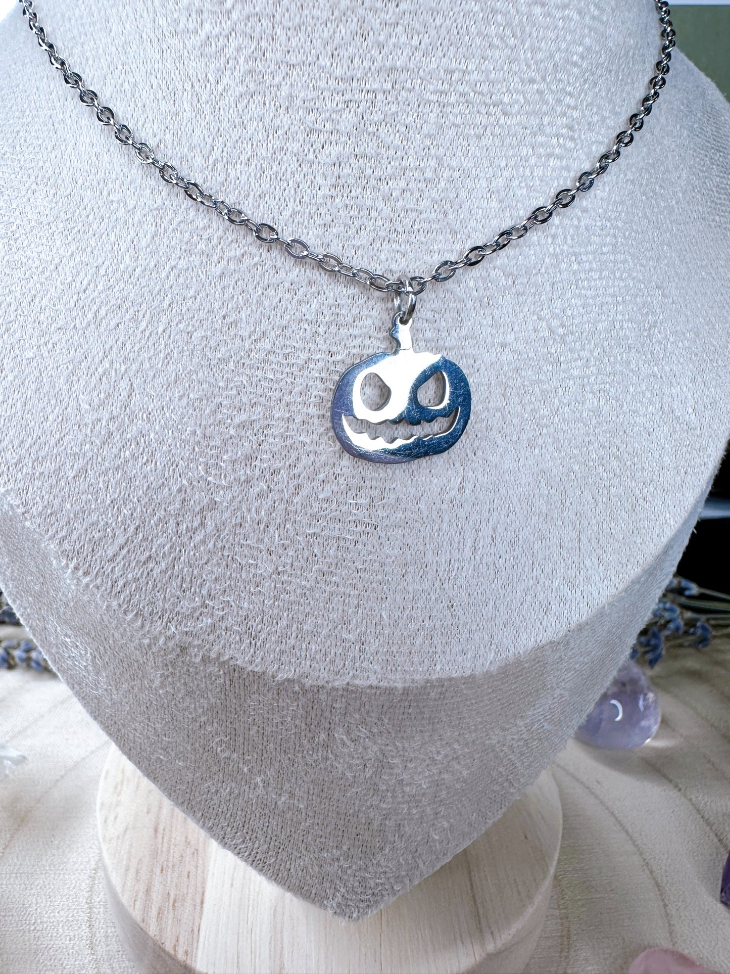 Stainless Steel Pumpkin King Necklace