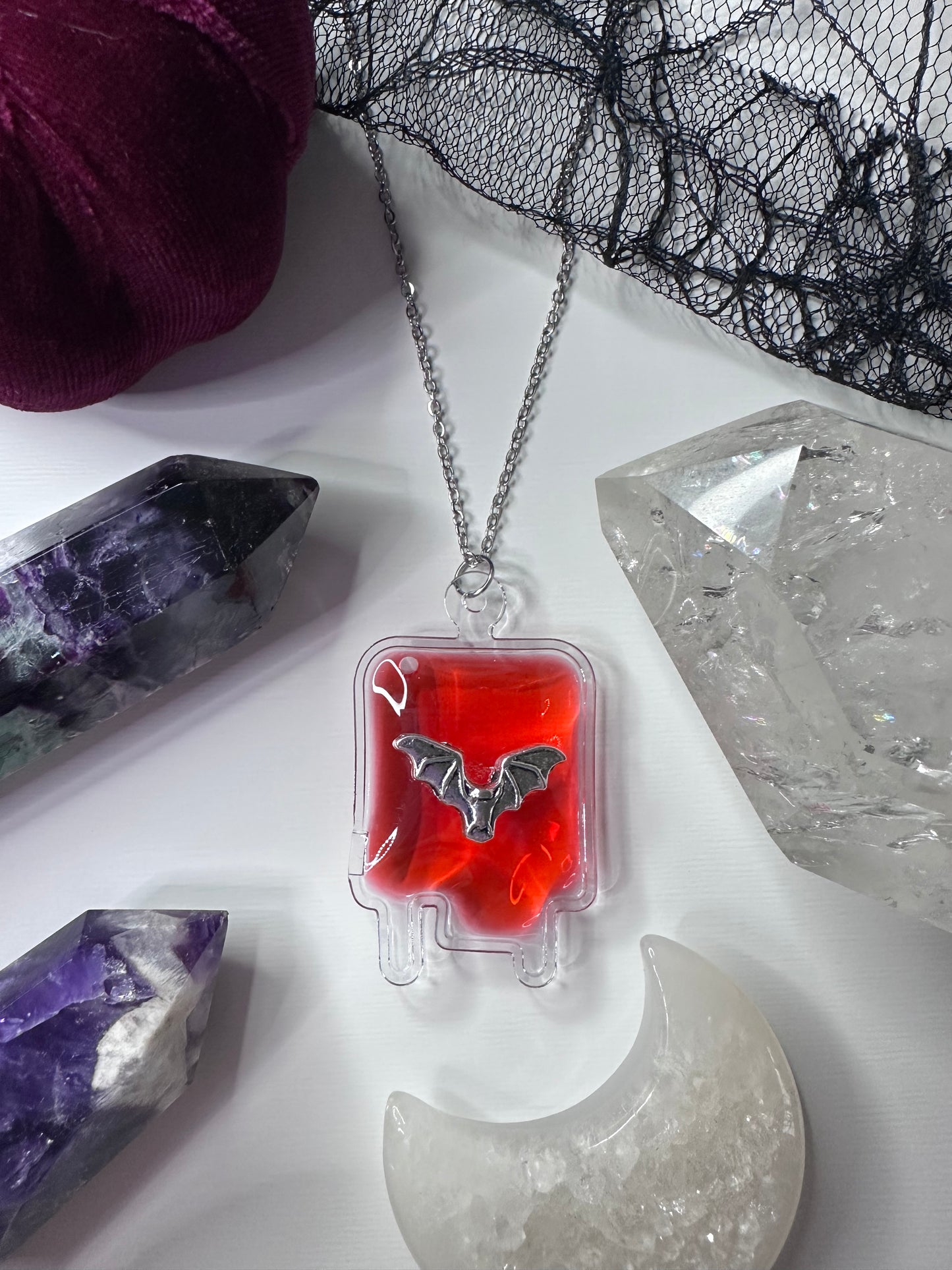 Vampire’s Blood Bag Necklace
