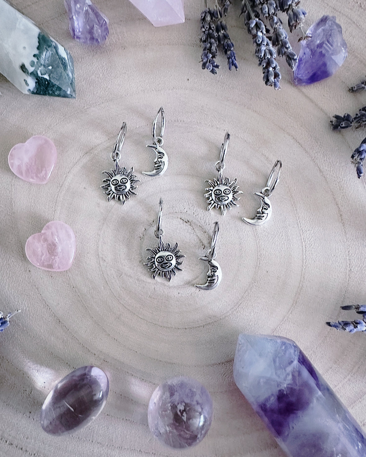 Celestial Sun & Moon Hoops