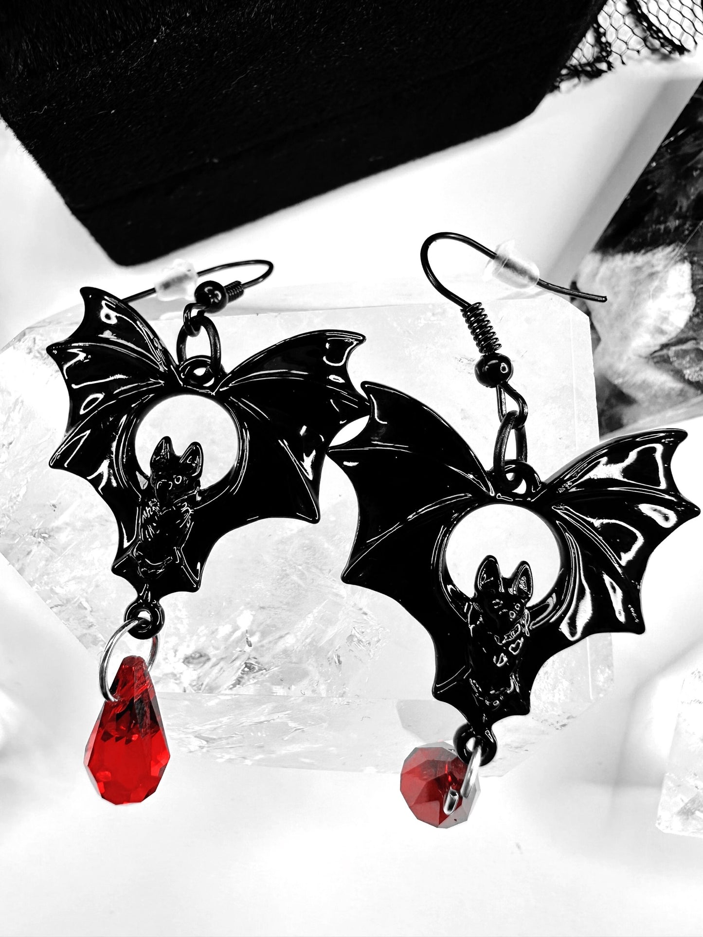 Bats Blood Earrings