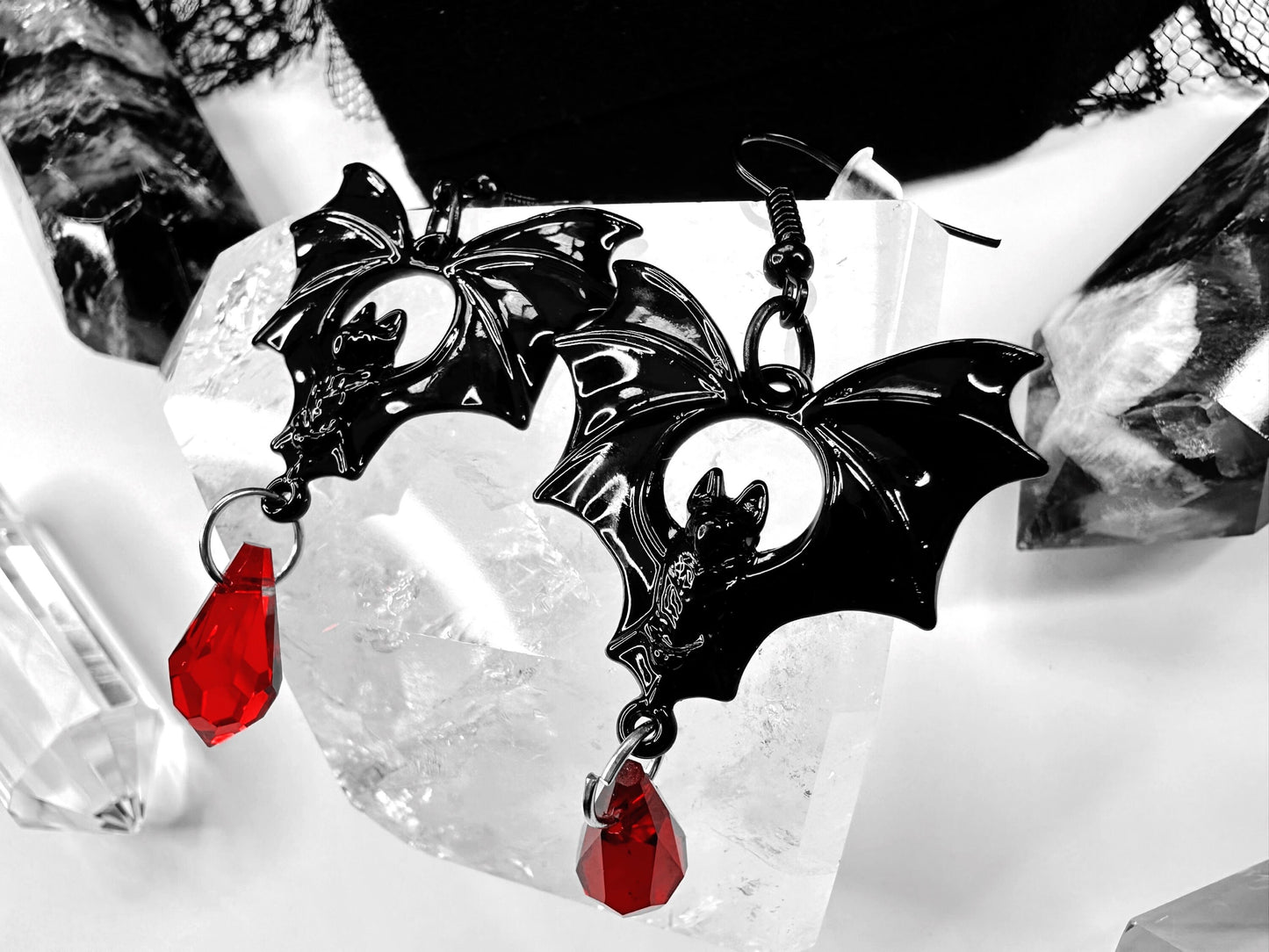 Bats Blood Earrings