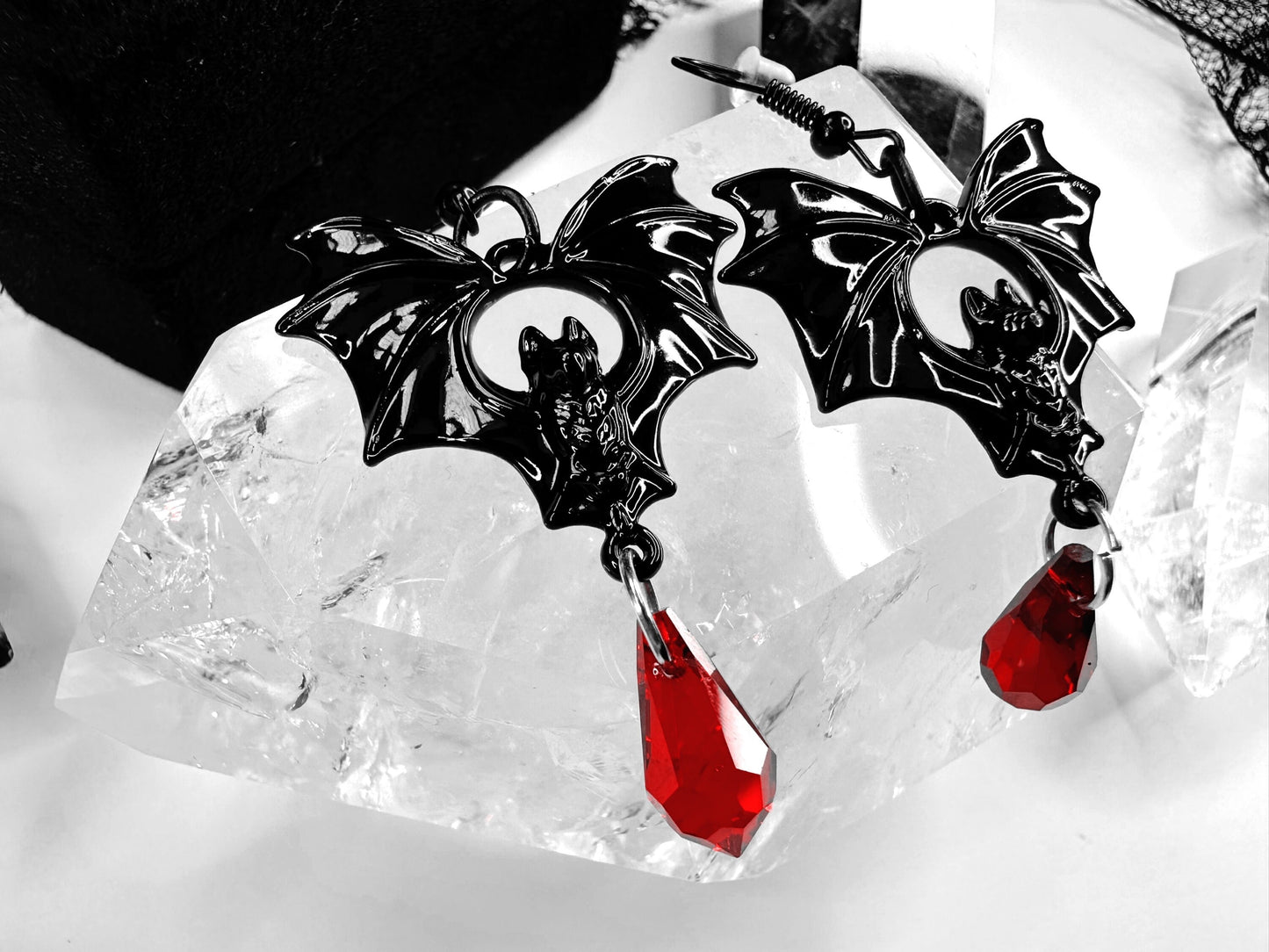 Bats Blood Earrings