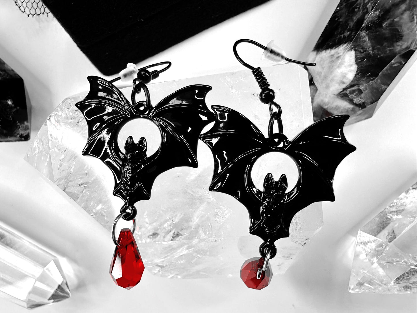 Bats Blood Earrings
