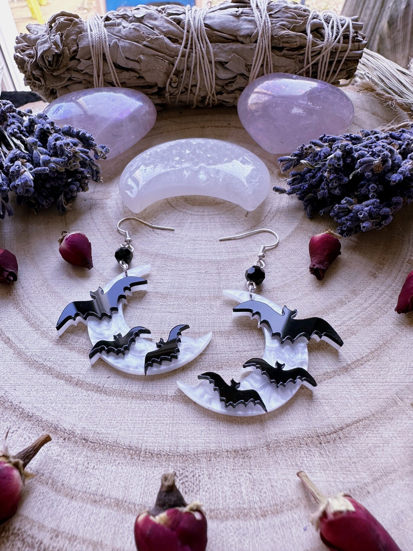Bats By Moonlight Earrings