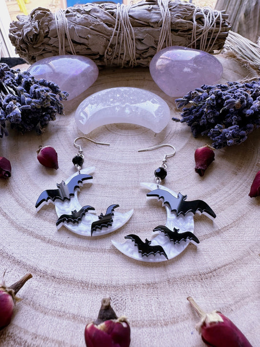 Bats By Moonlight Earrings