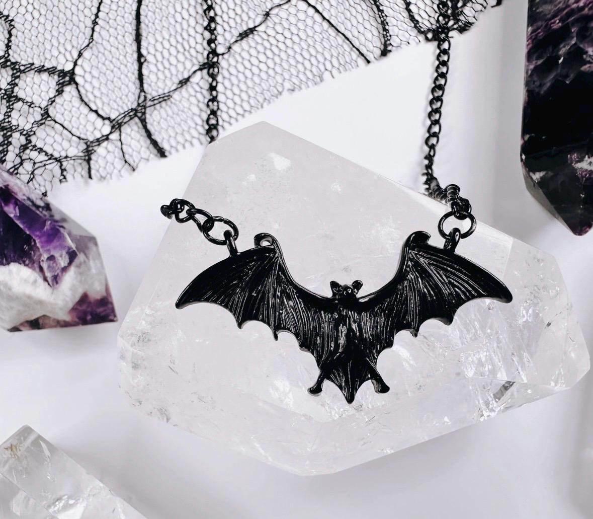 Black Bat Necklace