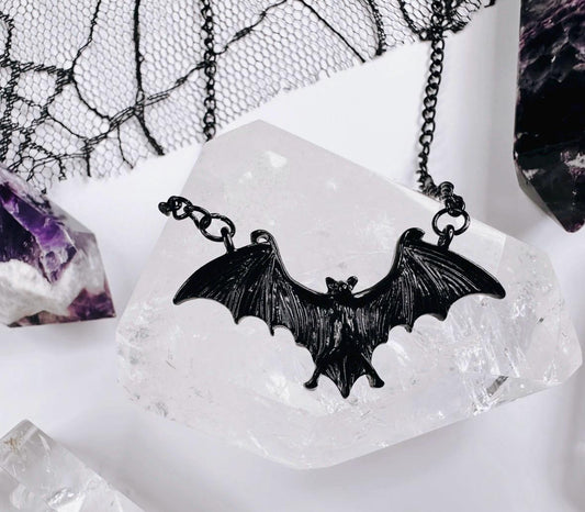 Black Bat Necklace
