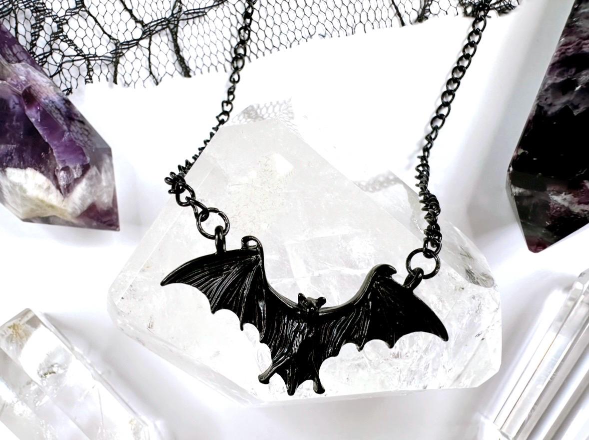 Black Bat Necklace