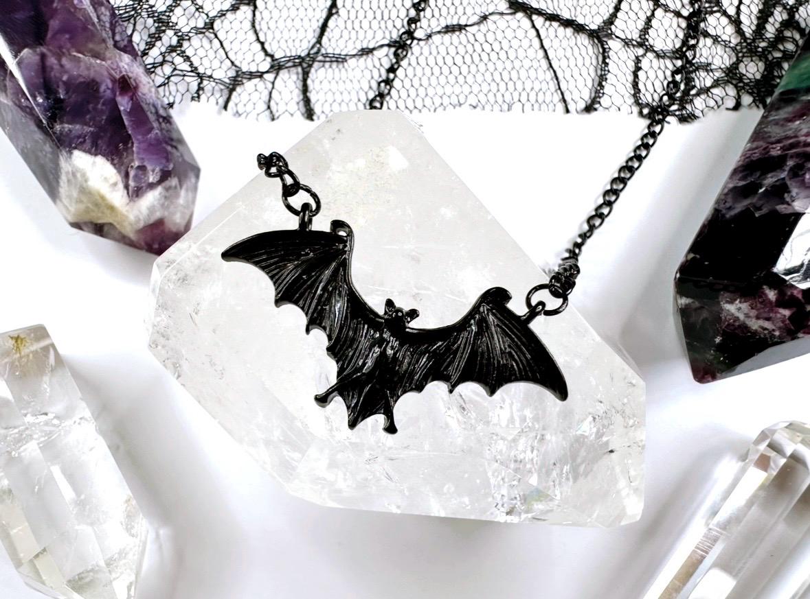 Black Bat Necklace