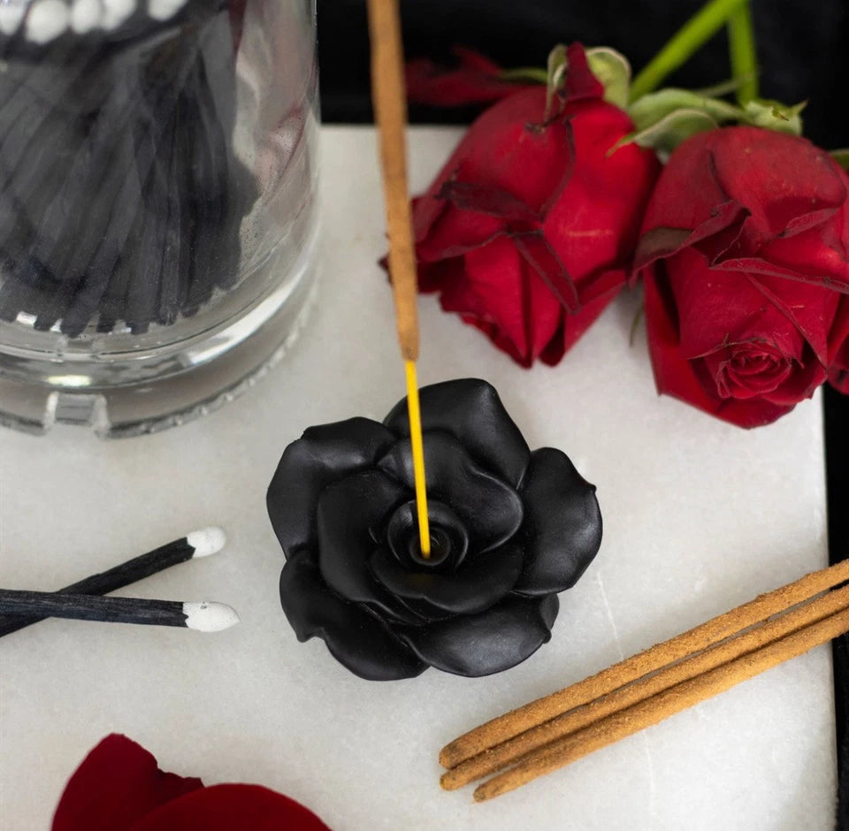 Black Rose Incense Stick Holder